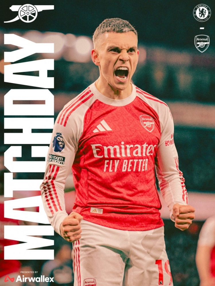 联赛杯半决赛！阿森纳发布客战切尔西海报：特罗萨德怒吼出镜