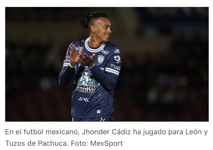 墨西哥媒体：三镇有意引进帕丘卡球员洪德尔·卡迪斯