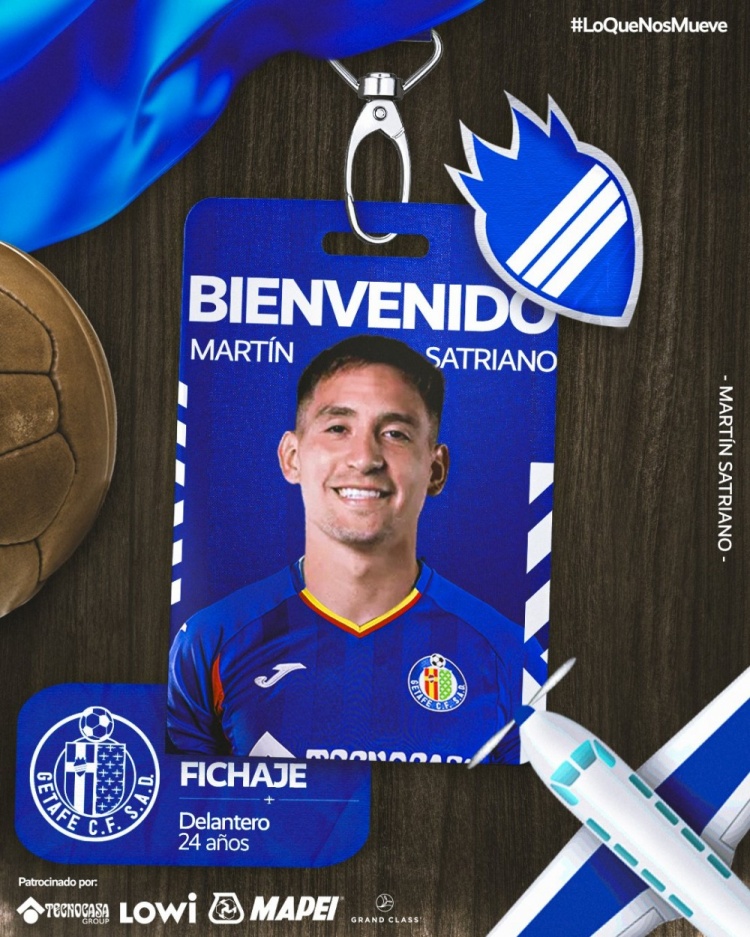 里昂官方：24岁前锋萨特里亚诺租借加盟赫塔费，租期至赛季结束