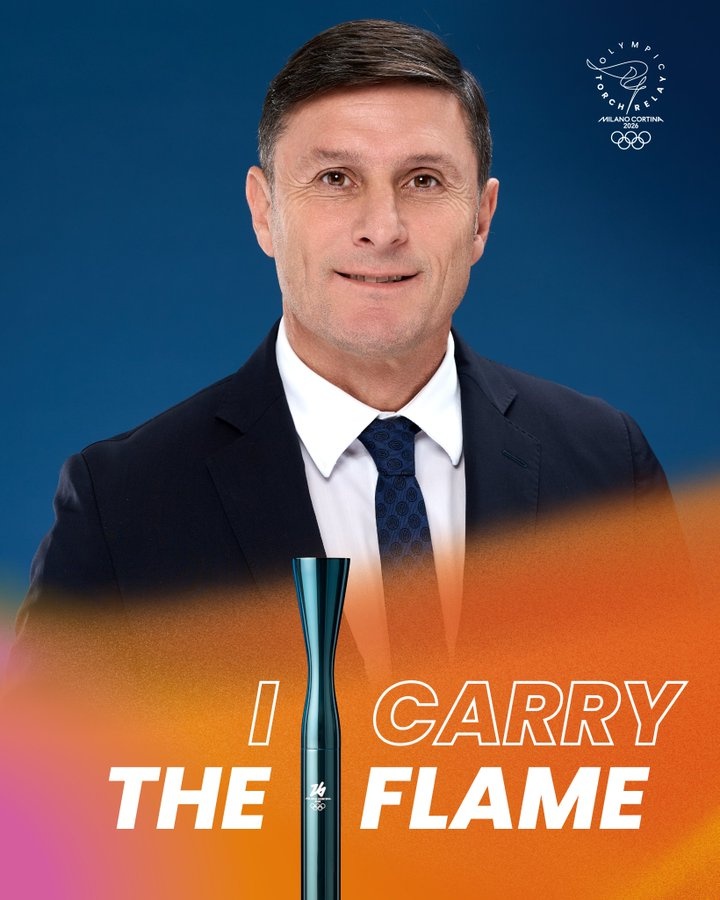 国米官方：主帅齐沃和副主席萨内蒂将担任冬奥会火炬手