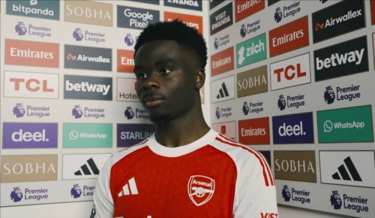 萨卡：我们想将比分扩大成2-0但没做到，结果已无法改变需向前看