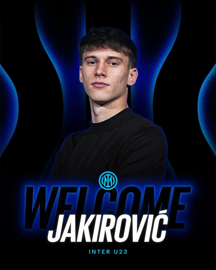 官方：国米签下18岁克罗地亚中卫亚基罗维奇，球员将加入U23梯队