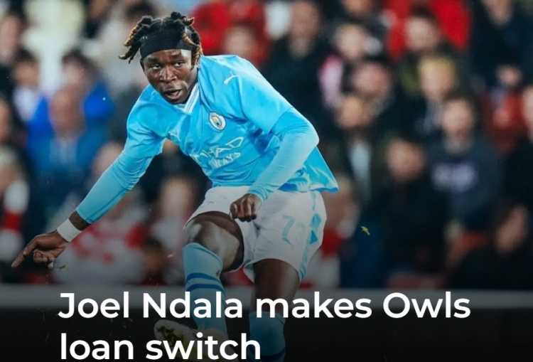 谢周三官方：曼城19岁边锋恩达拉租借加盟，租期至本赛季结束