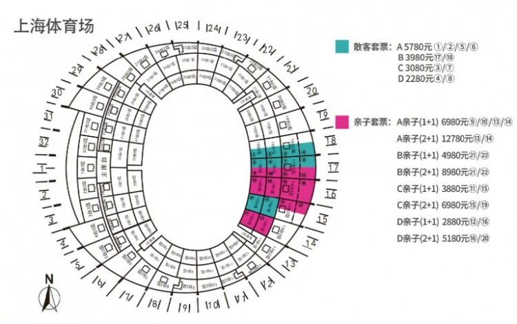 申花套票2月15日开启预售，最便宜1680元、亲子套票最贵档12780元