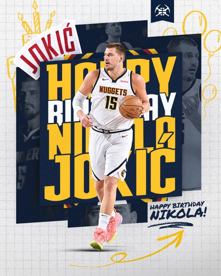 【NBA】真挚的祝福！掘金官博祝约基奇31岁生日快乐！(图1)