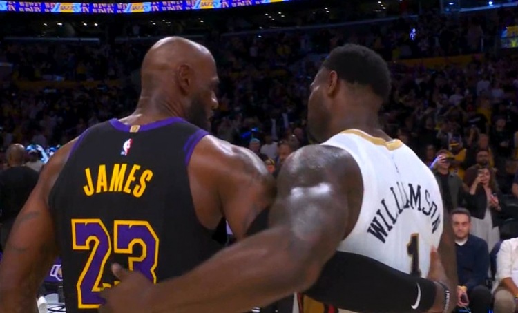 【体育资讯】继续拿捏！詹姆斯生涯与锡安交手战绩来到10胜1负