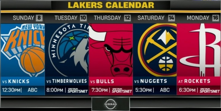 【焦点新闻】难打！湖人后续5场对手：尼克斯森林狼公牛掘金火箭