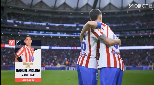 世界波制胜！莫利纳当选马竞1-0赫塔费一役全场最佳