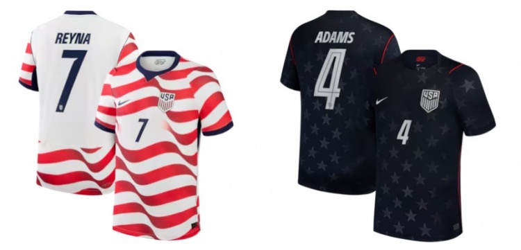 【国家队】美国队2026世界杯主客场球衣：充满星条旗设计元素