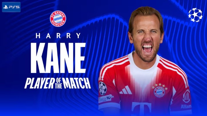 2进球4过人成功！凯恩当选拜仁4-1亚特兰大一役全场最佳