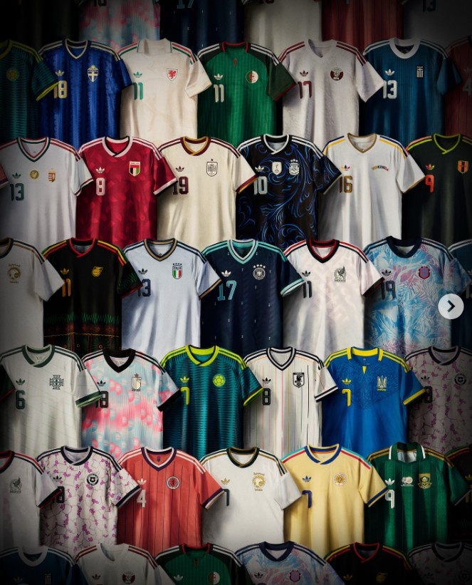  阿迪达斯发布世界杯客场球衣，梅西、卡拉菲奥里等人出镜