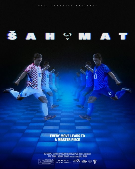 格子军团！克罗地亚国家队发布世界杯主客场球衣，魔笛担当模特