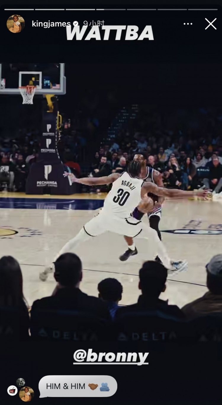 [最新提要]家族成就！詹姆斯IG晒组图回顾昨日父子连线：感恩！(图2)