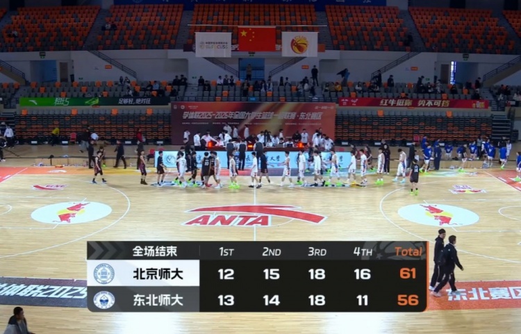 【新闻前线】北京师大险胜东北师大 吴士广10⭐+11关键补篮
