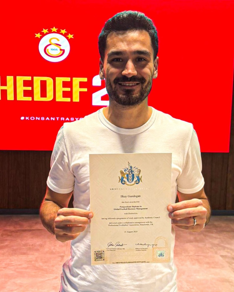 恭喜！35岁老将京多安获全球足球商业管理文凭