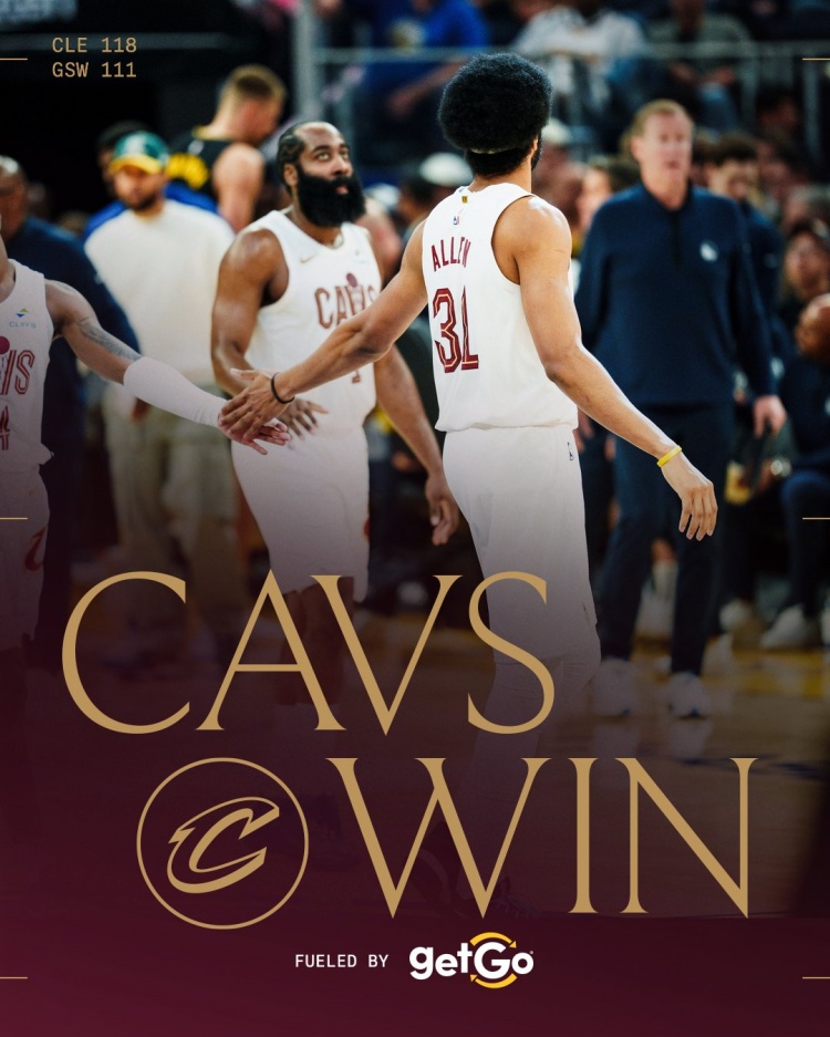 【要点汇总】好搭档！骑士官方晒赢球海报：哈登+贾勒特·阿伦登⬇️上封面(图1)