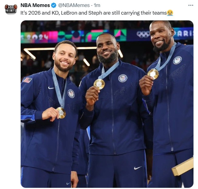 [推荐]美媒：都2026年了 杜兰特&詹姆斯&库里还在扛着各