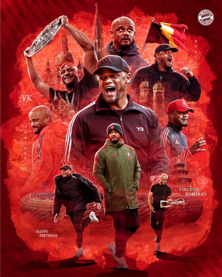 [今日体讯]40岁生快！拜⚽仁官推为主帅孔帕尼送上祝福