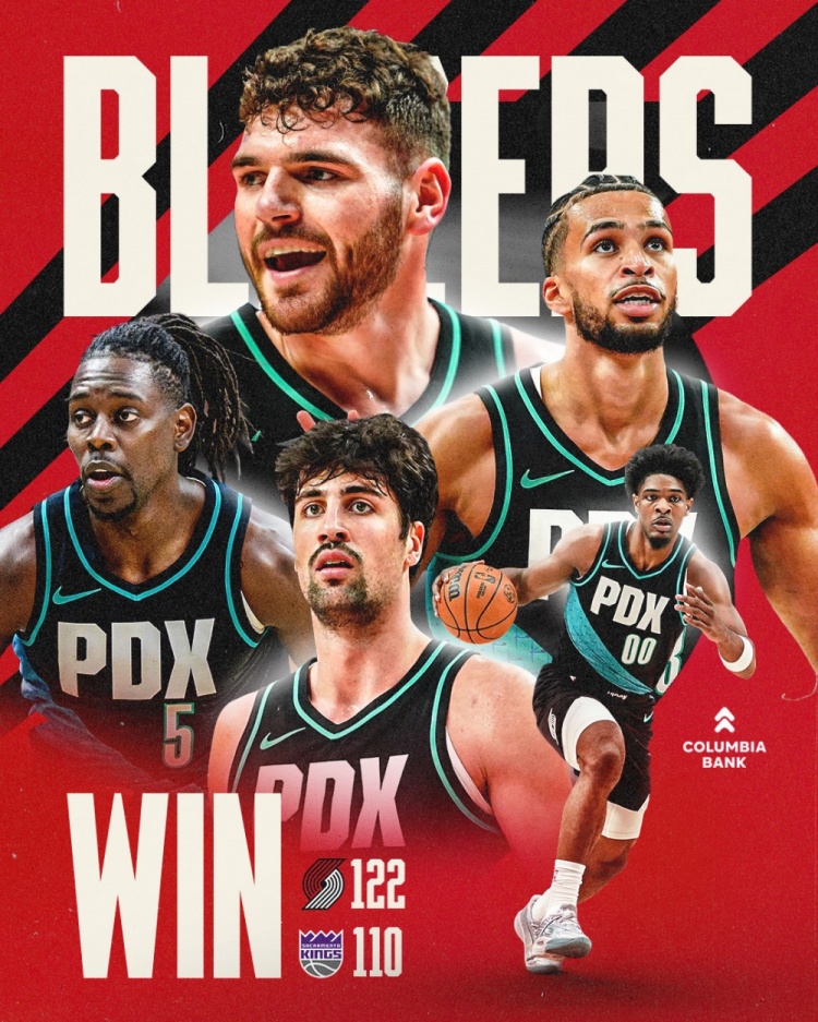 【体育头条】手握两条命！开拓者收官战海报 阿夫迪亚&克林根&