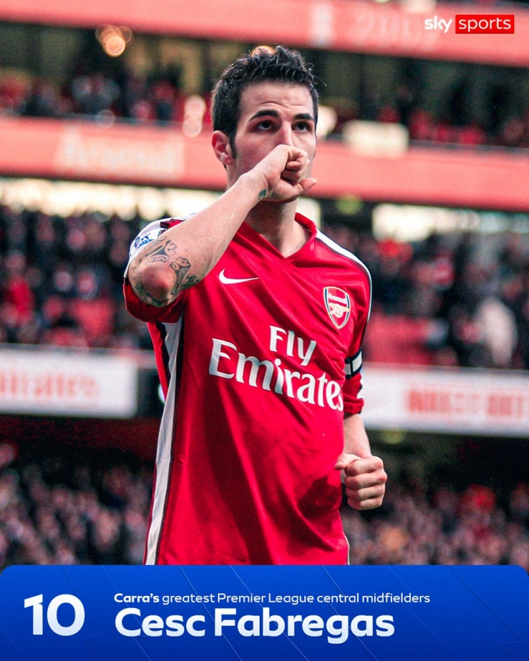 [热门观察]卡拉格评英超历史10大中场：杰拉德、罗伊·基恩、德布劳内前三(图10)