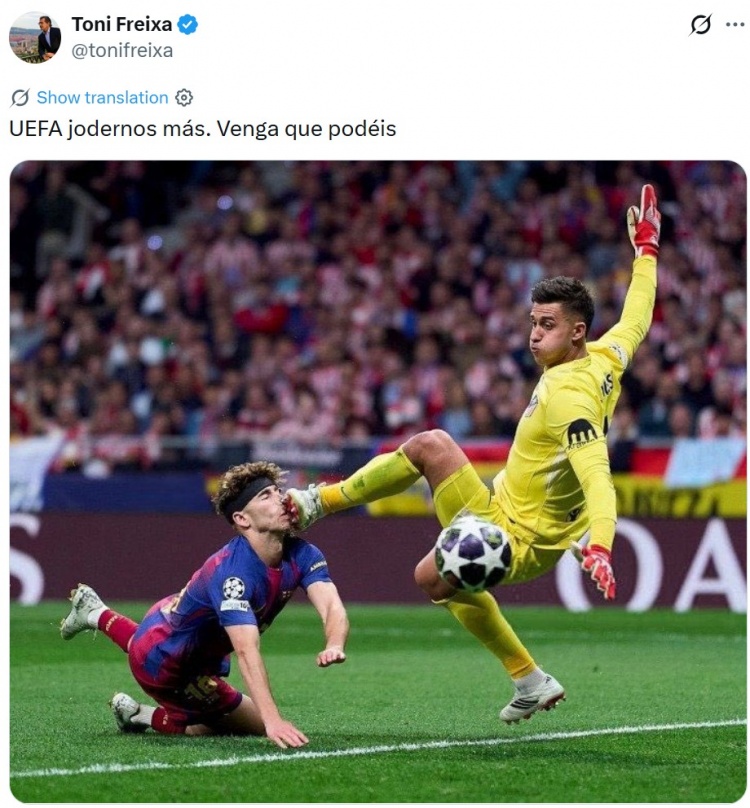 [体育报道]前巴萨高管：我们表现远胜于对手，但针对性的判罚阻