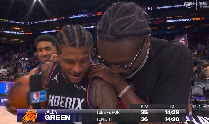 [NBA]爆了！杰伦·格林36分送勇士回家 两场附加赛合计轰