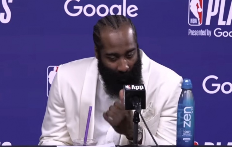 [体育简讯]【完整版】哈登：米切尔状态➡️好的话能砍40&5