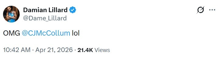 【值得一看】老搭档看疯了！利拉德更推：我的天哪！CJ！(图2)