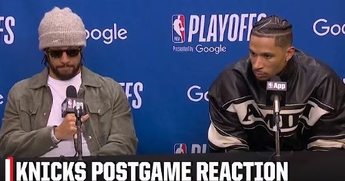 [唐斯]【完整版】布伦森：末节我做了糟糕决定 哈特：季后赛不