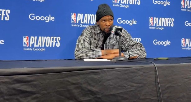 【完整版】KD：无论我在哪里接球都会被包夹 今天对我来说很糟糕