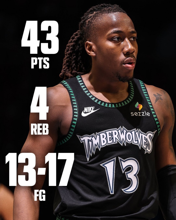 [值得一看]一顶五！道苏姆43分比全队首发合计还多7分 不过