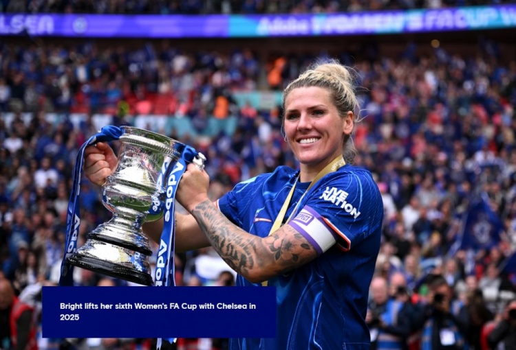 切尔西传奇谢幕！官方：效力12年的女足队长米莉·布莱特宣布退役