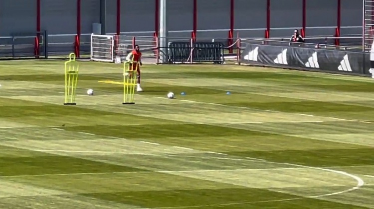 记者：对阵巴黎半场被换下，阿方索·戴维斯今日进行单独训练