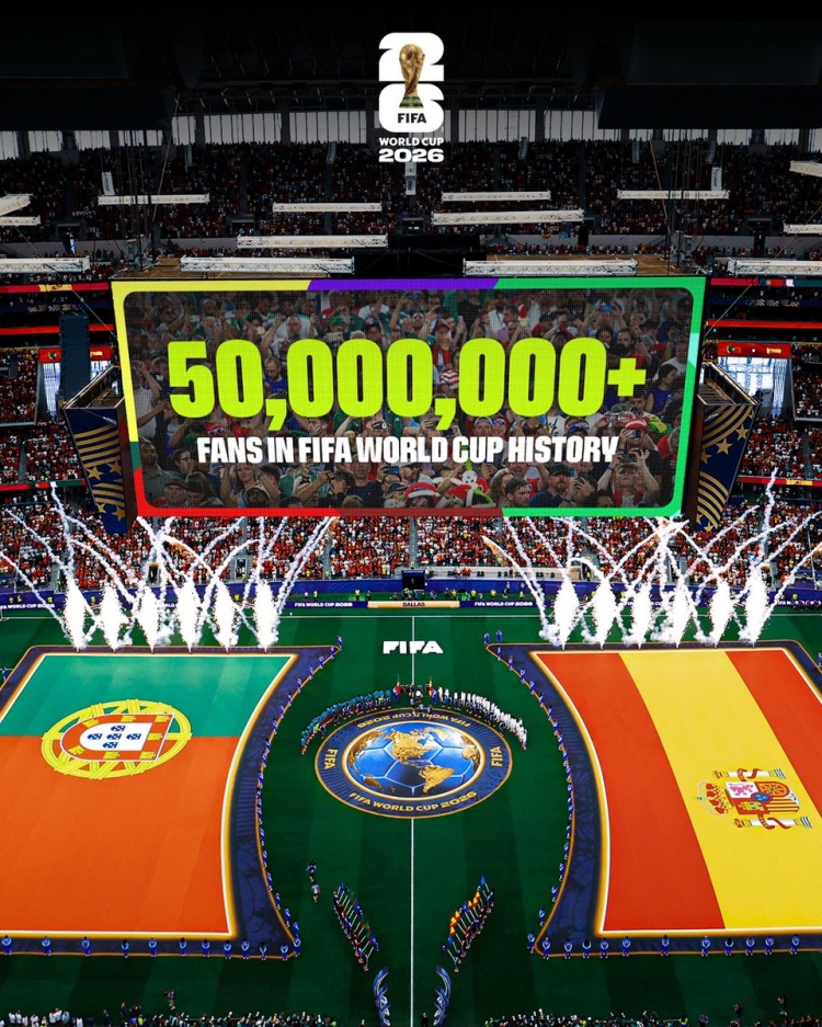 里程碑！世界杯历史现场观赛人数达到5000万