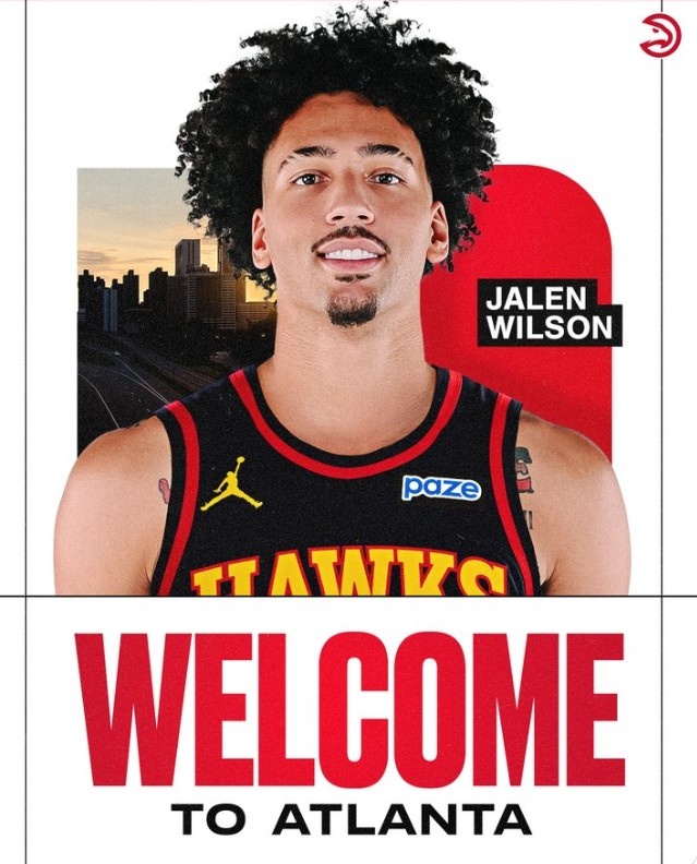 NBA生涯场均7.4分2.9板！老鹰官宣：球队正式签下杰伦·威尔逊