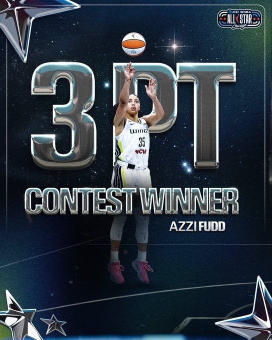 状元阿齐·福德夺冠！WNBA全明星三分冠军奖金7万美元 比NBA还高