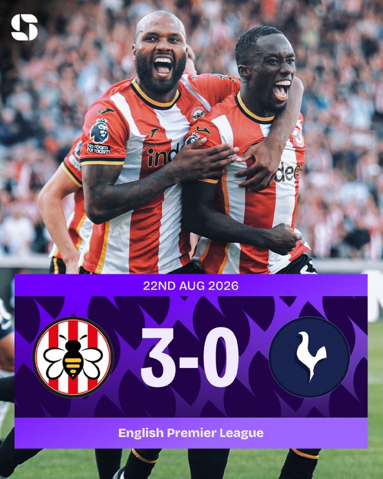 创历史！3-0完胜，布伦特福德首次在英超主场战胜热刺