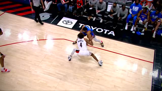 02月05日NBA常规赛 雷霆vs开拓者 精彩镜头