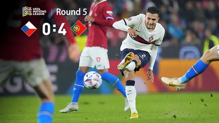 欧国联-C罗送点+献助攻达洛特双响B费传射 葡萄牙4-0捷克升榜首