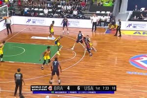 【集锦】男篮世美预-巴西男篮83 - 76胜美国十八队男篮
