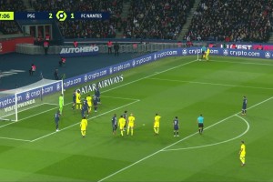 [进球视频] 巴黎遭连进两球被南特扳平！加纳戈摆渡 卡斯特列托打门得分
