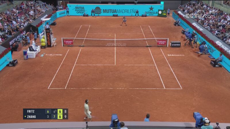 超级大逆转！ATP1000马德里公开赛张之臻逆转弗里茨晋级8强