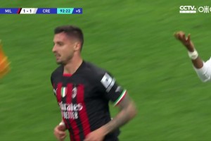 [进球视频] 米兰补时1-1上演绝平！梅西亚斯主罚任意球破门！