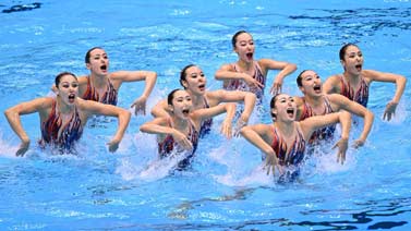 07月18日世界泳联世锦赛花样游泳集体技术自选决赛 中国队集锦