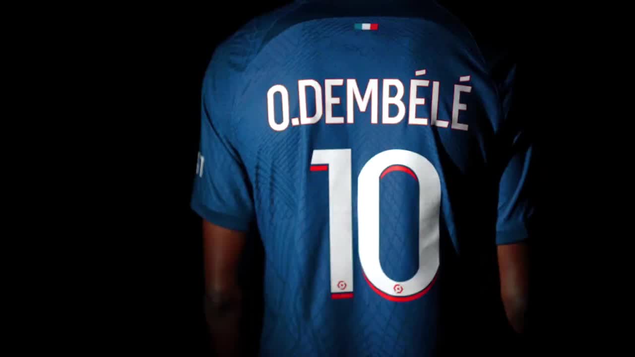 接替内马尔!大巴黎新援登贝莱身披10号球衣!