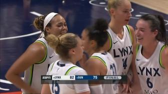 WNBA季后赛首轮G2 明尼苏达山猫 82 - 75 康涅狄格太阳 集锦