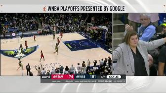 WNBA季后赛首轮G2 亚特兰大梦想74-101达拉斯飞翼 全场集锦