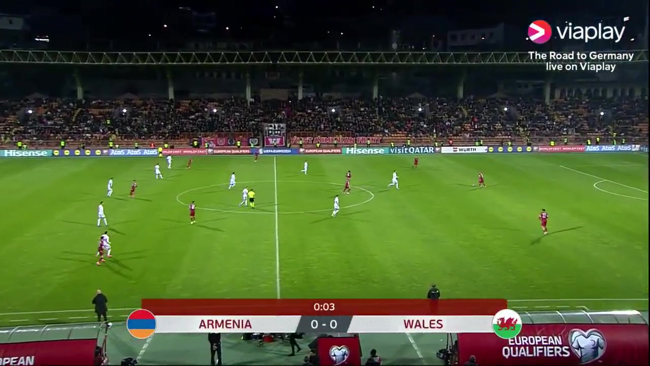 欧预赛-泽莱林破门纳耶尔送乌龙 亚美尼亚1-1威尔士