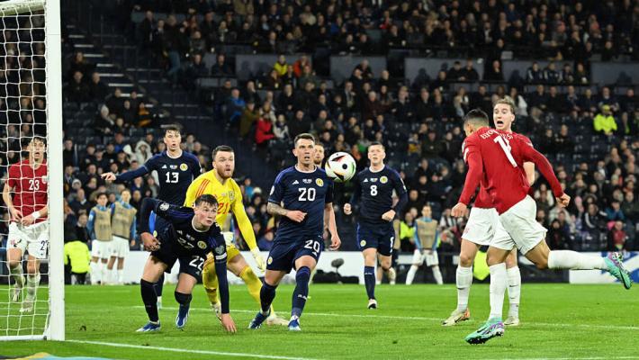 欧预赛-麦金点射埃尔尤努西绝平 苏格兰3-3战平挪威