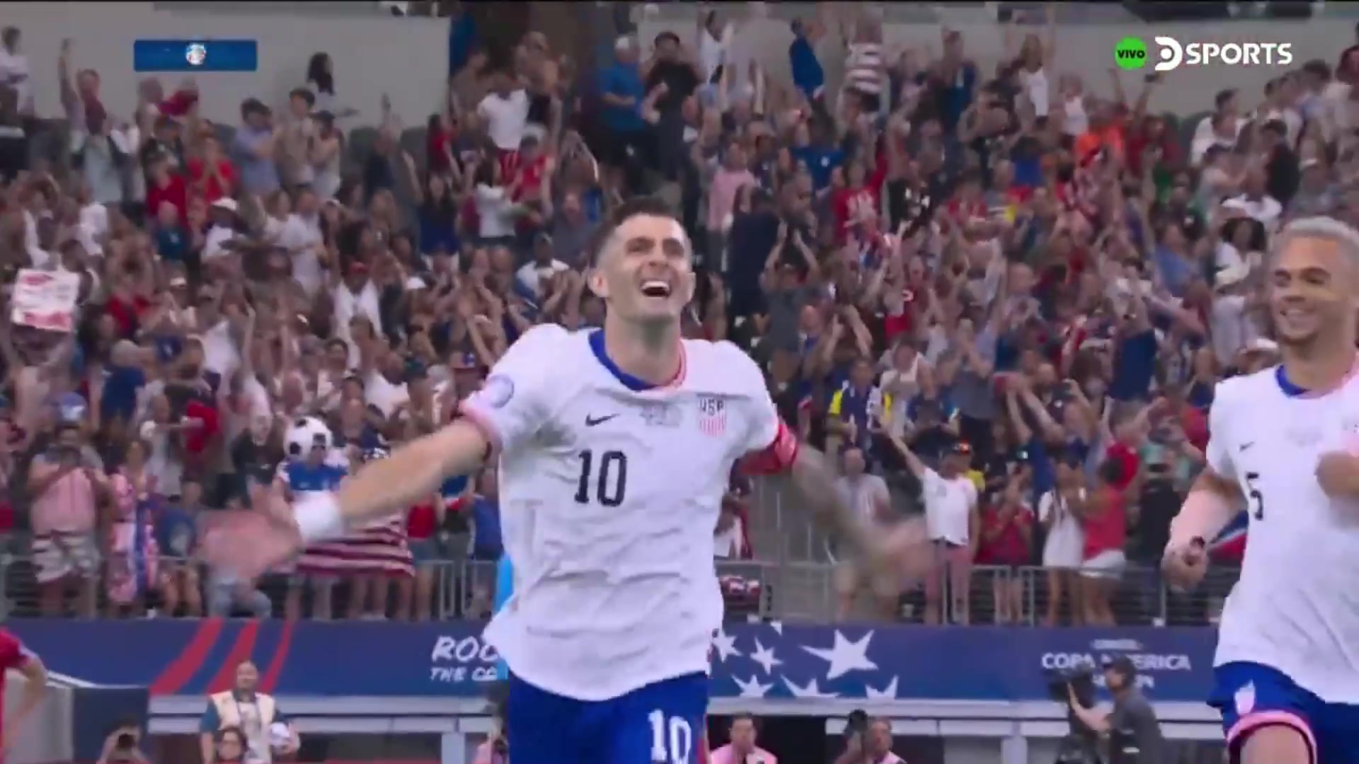 小维阿送助攻普利西奇兜射破门！美国1-0领先玻利维亚！